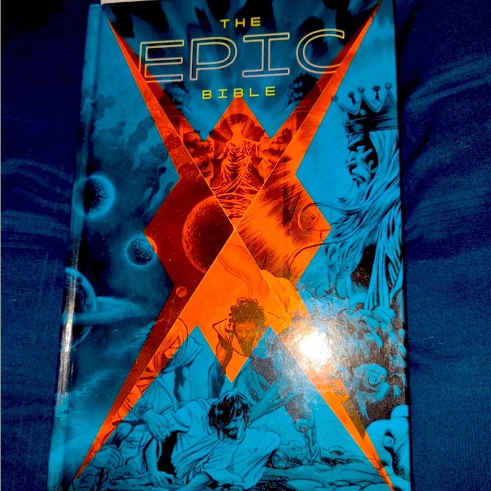 The Epic Bible Hardcover - Blue & Orange Graphic Cover